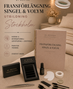 Fransförlängningsutbildning i Stockholm för singel och volym med By Bexter startkit