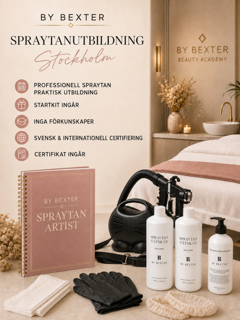 Spraytanutbildning i Stockholm med By Bexter startkit