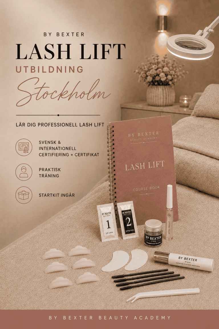 Lash Lift-utbildning i Stockholm med By Bexter startkit och internationell certifiering