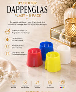 By Bexter dappenglas i plast 5-pack för färgblandning