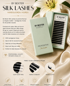 By Bexter Premium Silk Lashes – professionella silkesfransar för fransförlängning
Volym 0,03 C