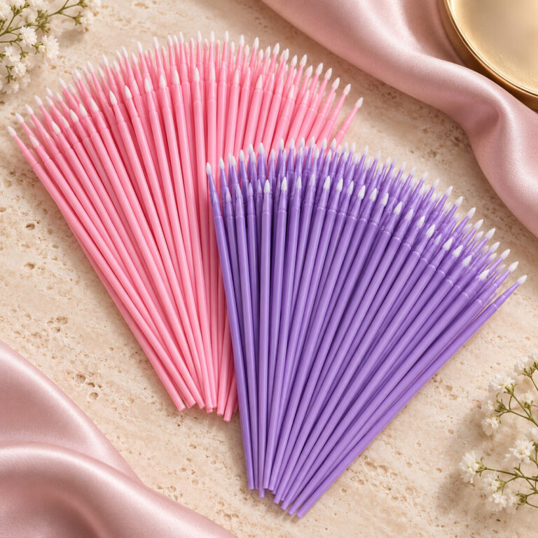 Microtops mikroapplikatorer i rosa och lila, 100-pack