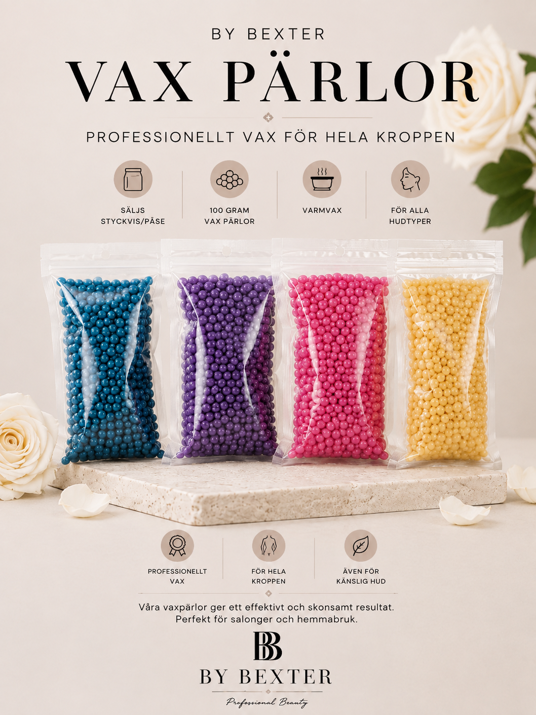 By Bexter vaxpärlor 100 g för varmvax