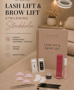 Kombinerad Lash Lift och Brow Lift-utbildning i Stockholm med komplett By Bexter startkit
