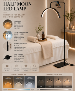 Half Moon LED Lamp – Professionell behandlingslampa för fransar & skönhetsbehandlingar