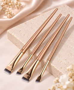 Penselset 4-pack i guld för professionell frans- och brynfärgning