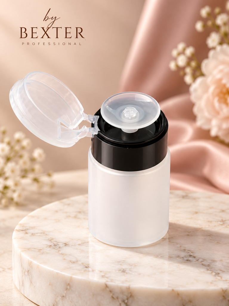 Pumpflaska med lock 60 ml för hygienisk dosering i salong