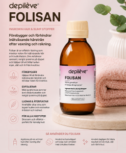 Depilève Folisan 150 ml – Mot inåtväxande hår efter vaxning & rakning