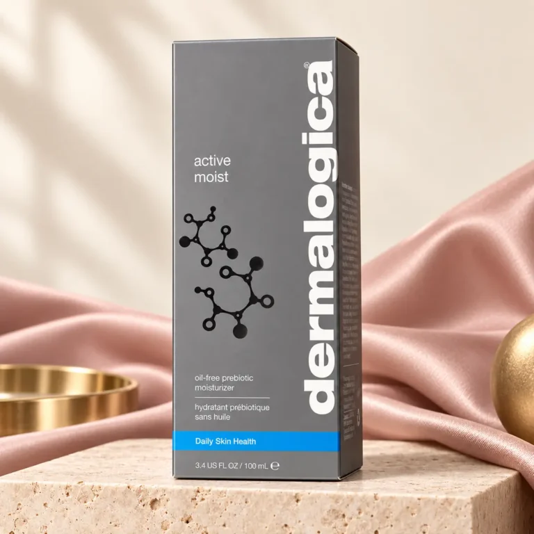 Dermalogica Active Moist 100 ml i exklusiv beige och puderrosa miljö