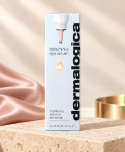 Dermalogica BioLumin-C Eye Serum 15 ml i exklusiv beige och puderrosa miljö