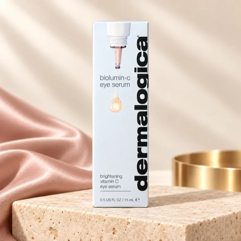 Dermalogica BioLumin-C Eye Serum 15 ml i exklusiv beige och puderrosa miljö