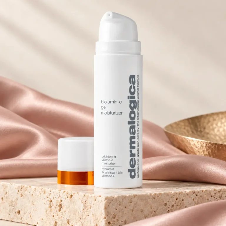 Dermalogica BioLumin-C Gel Moisturizer 50 ml i exklusiv beige och puderrosa miljö