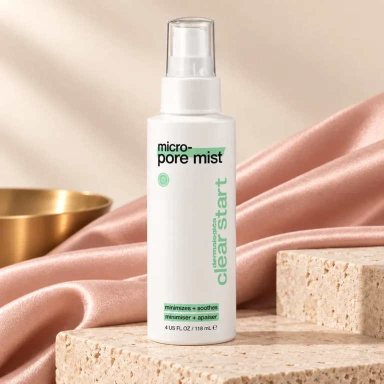 Dermalogica Clear Start Micro-Pore Mist 118 ml i exklusiv beige och puderrosa miljö