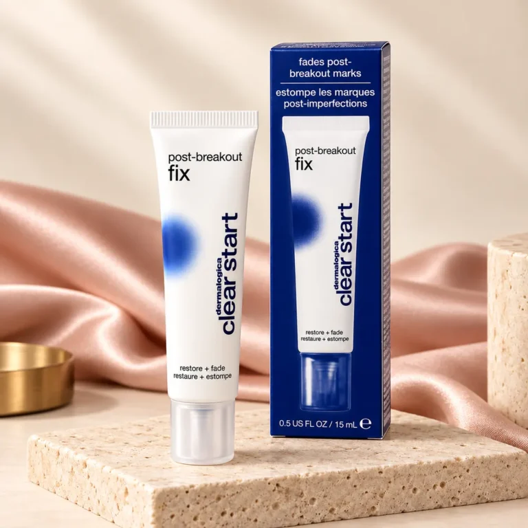 Dermalogica Clear Start Post-Breakout Fix 15 ml i exklusiv beige och puderrosa miljö