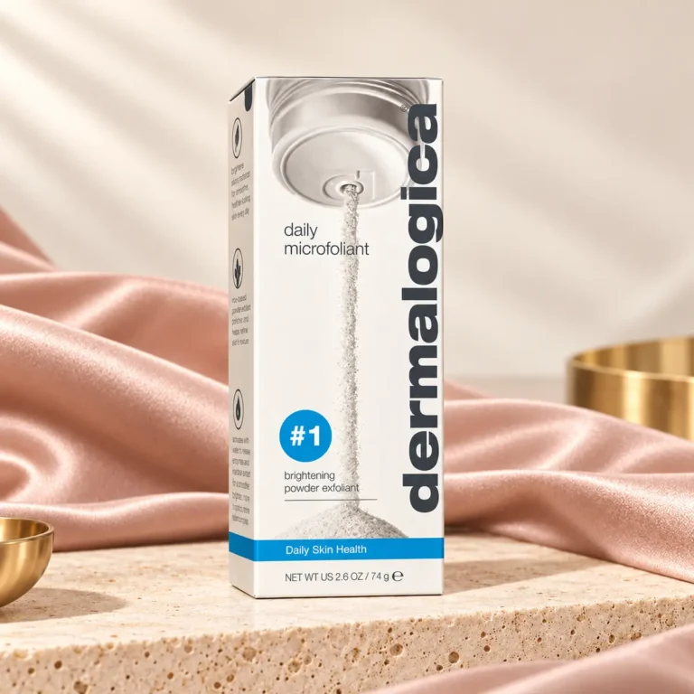 Dermalogica Daily Microfoliant 74 g i exklusiv beige och puderrosa miljö