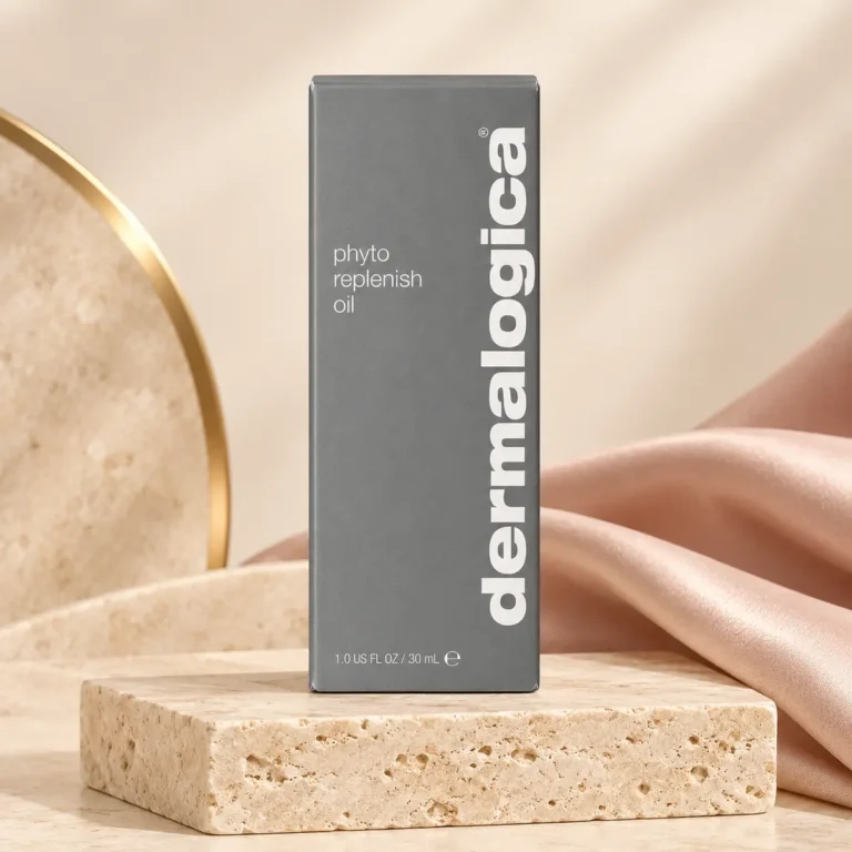 Dermalogica Phyto Replenish Oil 30 ml i exklusiv beige och puderrosa miljö