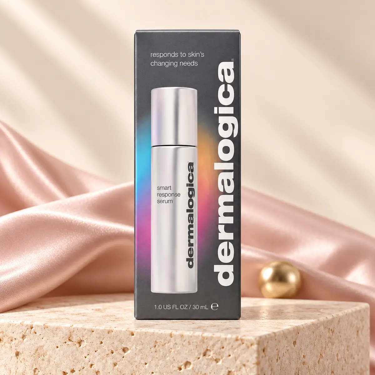 Dermalogica Smart Response Serum 30 ml i exklusiv beige och puderrosa miljö