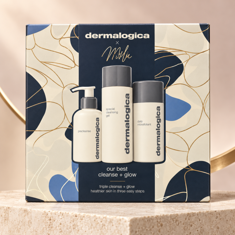 Dermalogica Our Best Cleanse + Glow hudvårdskit i exklusiv produktbild