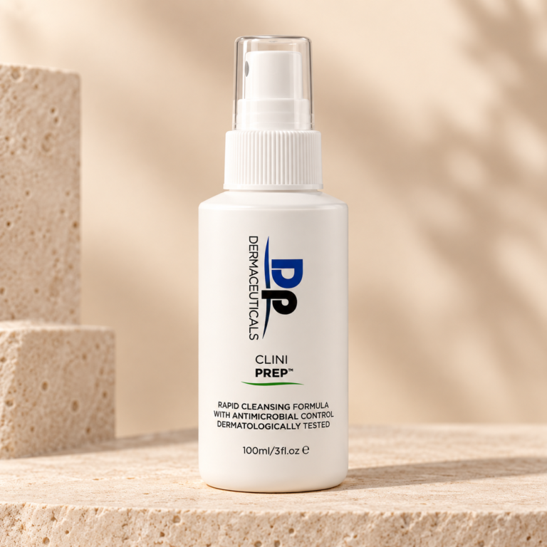 Dp Dermaceuticals CliniPrep 100 ml sprayflaska i exklusiv produktbild