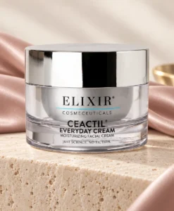 Elixir Cosmeceuticals Ceactil Everyday Cream 50 ml i exklusiv beige och puderrosa miljö