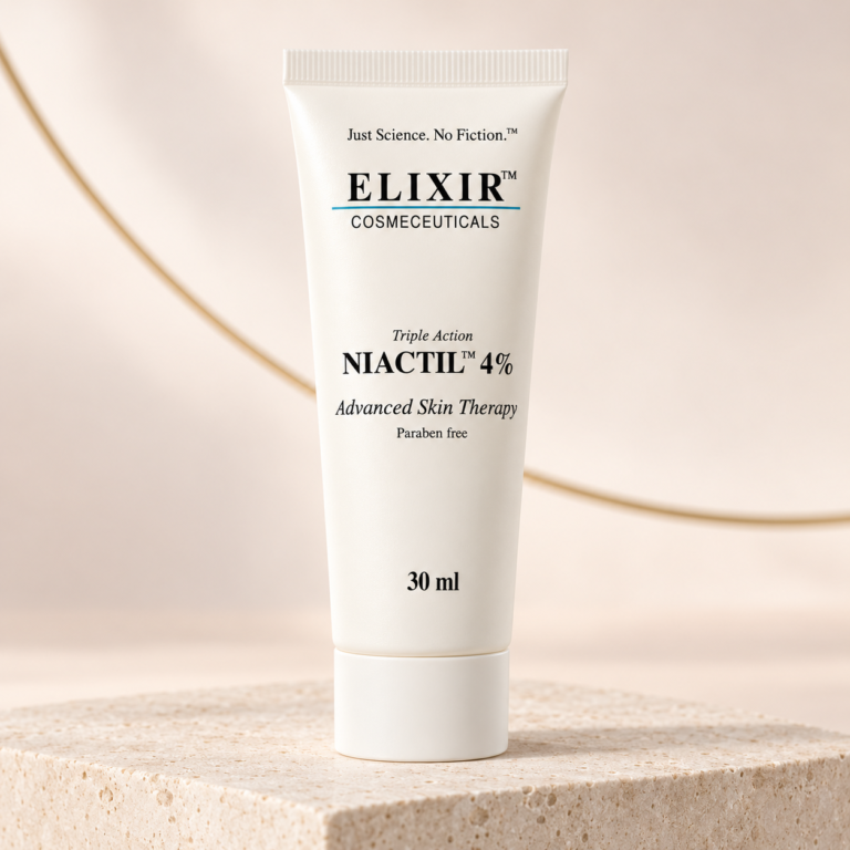 Elixir Niactil 4% 30 ml på kalkstenssockel