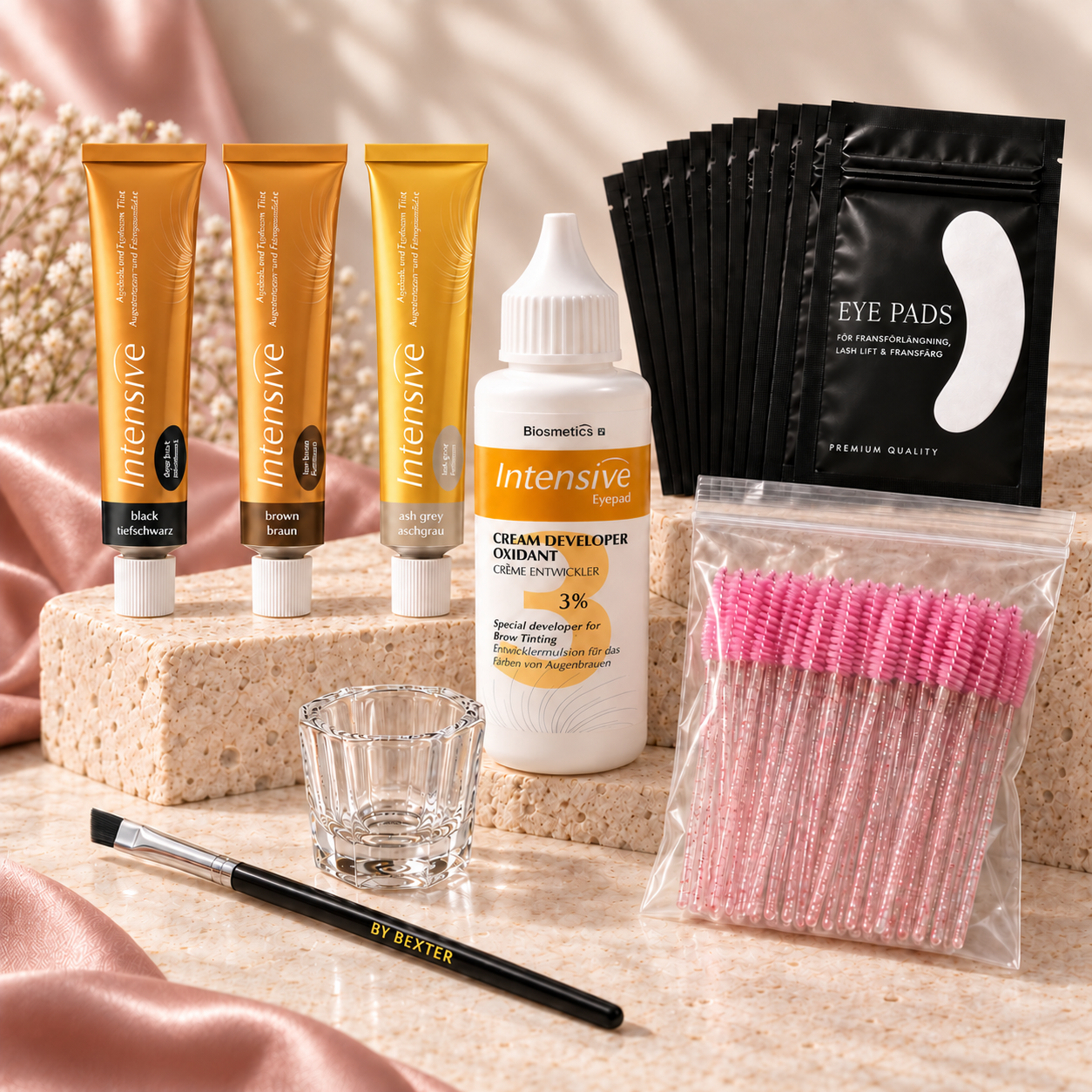 Frans- & brynfärgning Startkit Basic – 3 färger