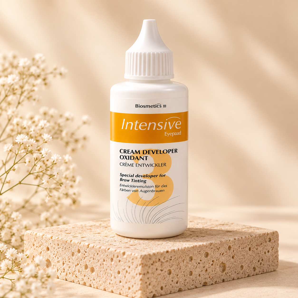 Biosmetics Intensive Cream Developer Oxidant 3% för professionell frans- och brynfärgning