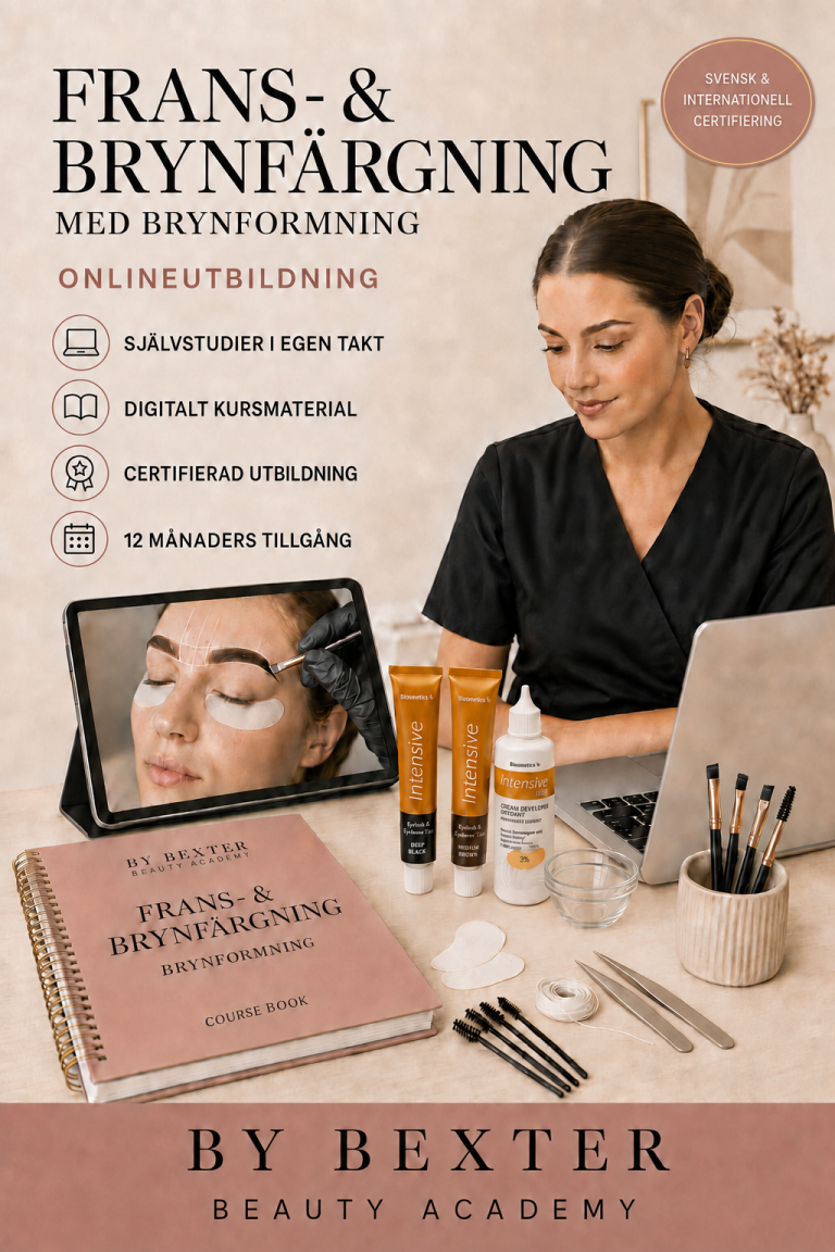 Frans- och brynfärgning onlineutbildning – certifierad kurs