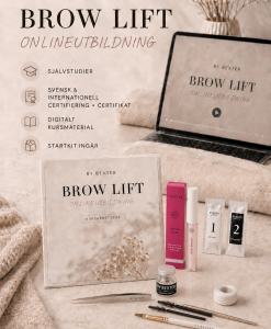 Brow Lift-onlineutbildning med By Bexter startkit, lifting glue och keratin