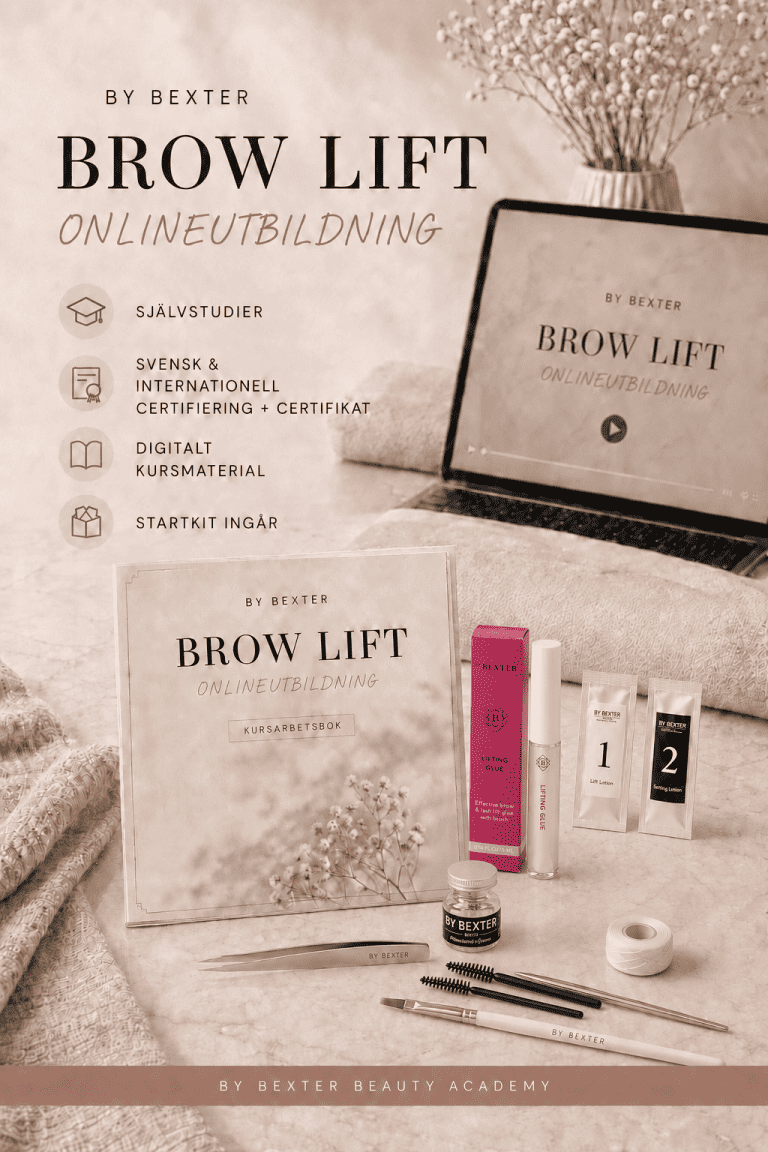 Brow Lift-onlineutbildning med By Bexter startkit, lifting glue och keratin