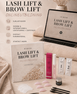 Kombinerad Lash Lift och Brow Lift-onlineutbildning med komplett By Bexter startkit