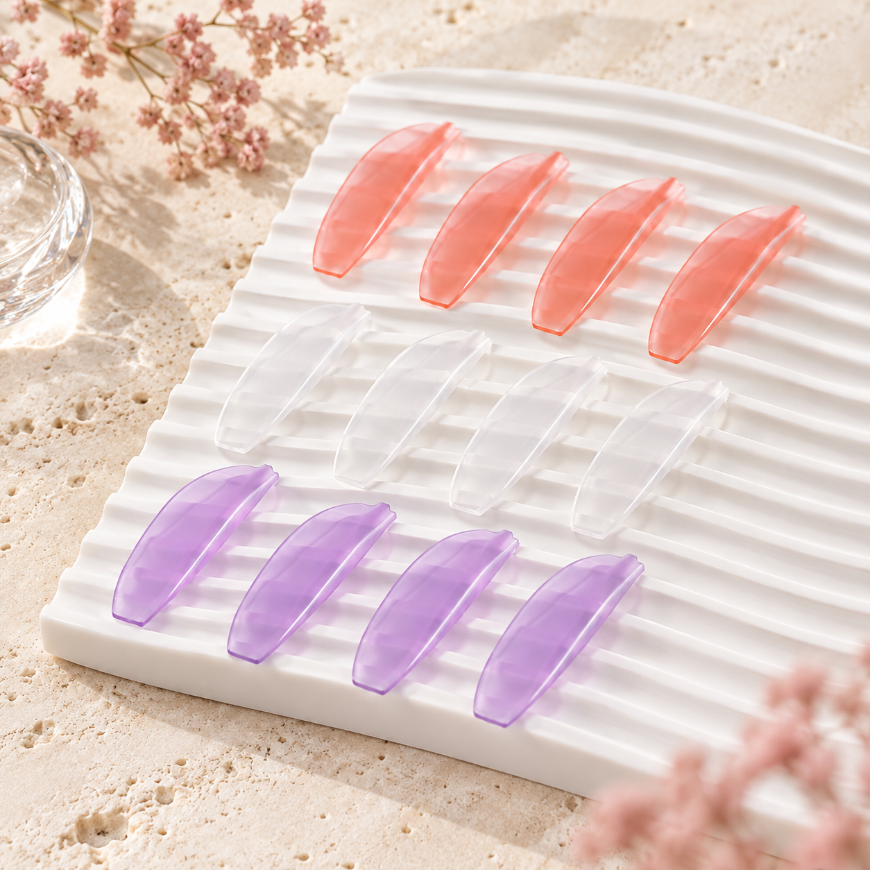 Platta silikonsköldar för professionell Korean Lash Lift