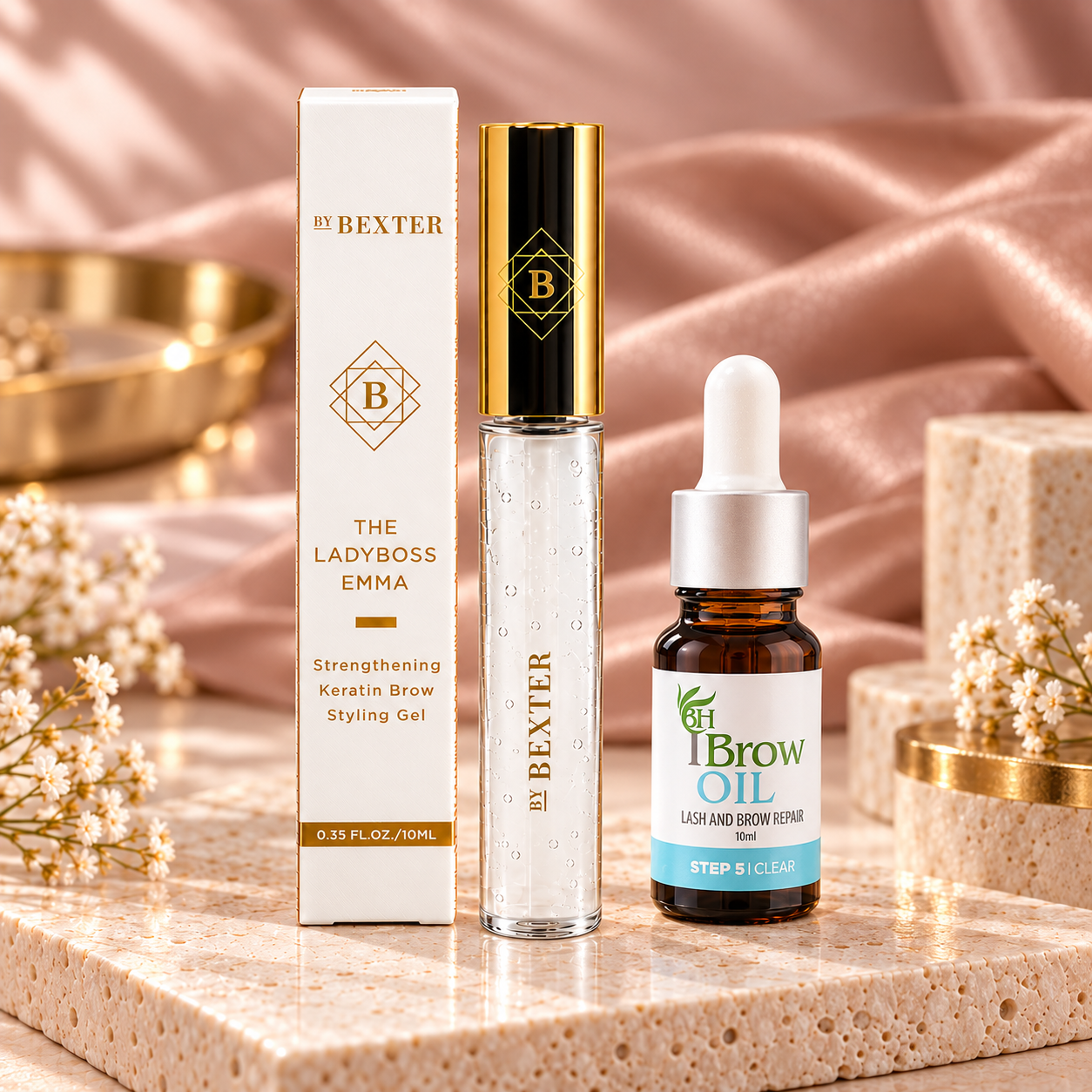 Brow Care Duo med By Bexter Keratin Brow Gel och BH I Brow Oil.
