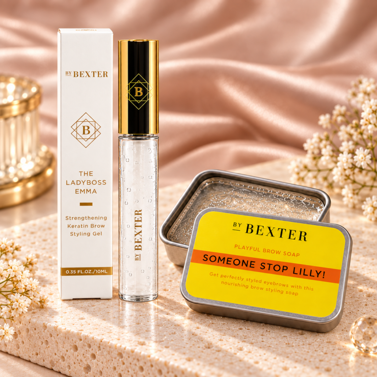 Brow Styling Duo med By Bexter Keratin Brow Gel och Playful Brow Soap.