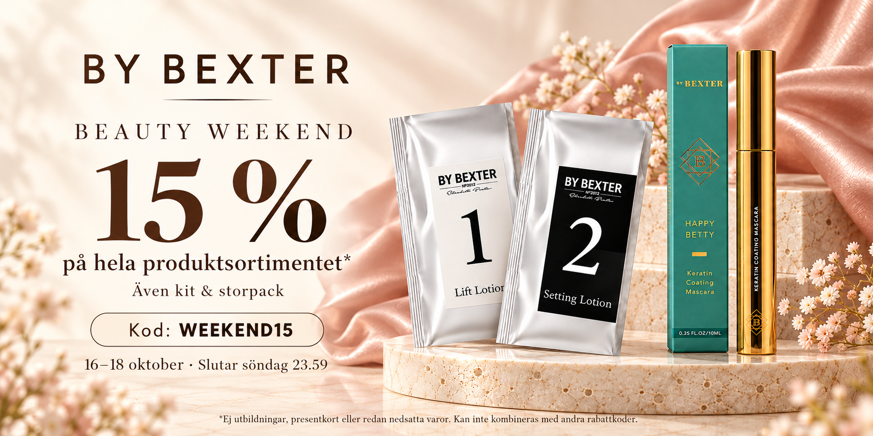 By Bexter Beauty Weekend – 15 % med WEEKEND15. Även kit och storpack.